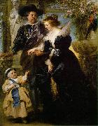 Peter Paul Rubens Rubens his wife Helena Fourment  and their son Peter Paul oil painting on canvas